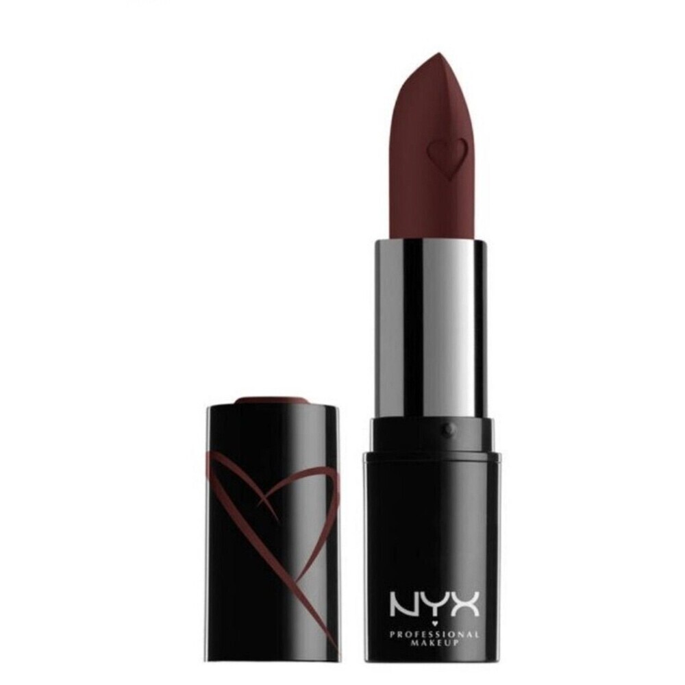 NYX Shout Loud Satin Lipstick 0.12 oz So Dramatic 20T204 NEW Deep Red Purple